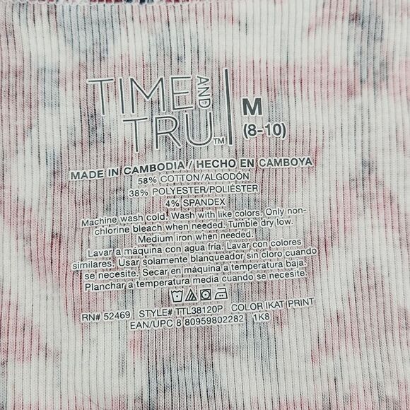 🔺️Time & Tru Red, White, & Blue Chevron/Aztec Print Stretchy Tanktop Medium - Picture 8 of 8